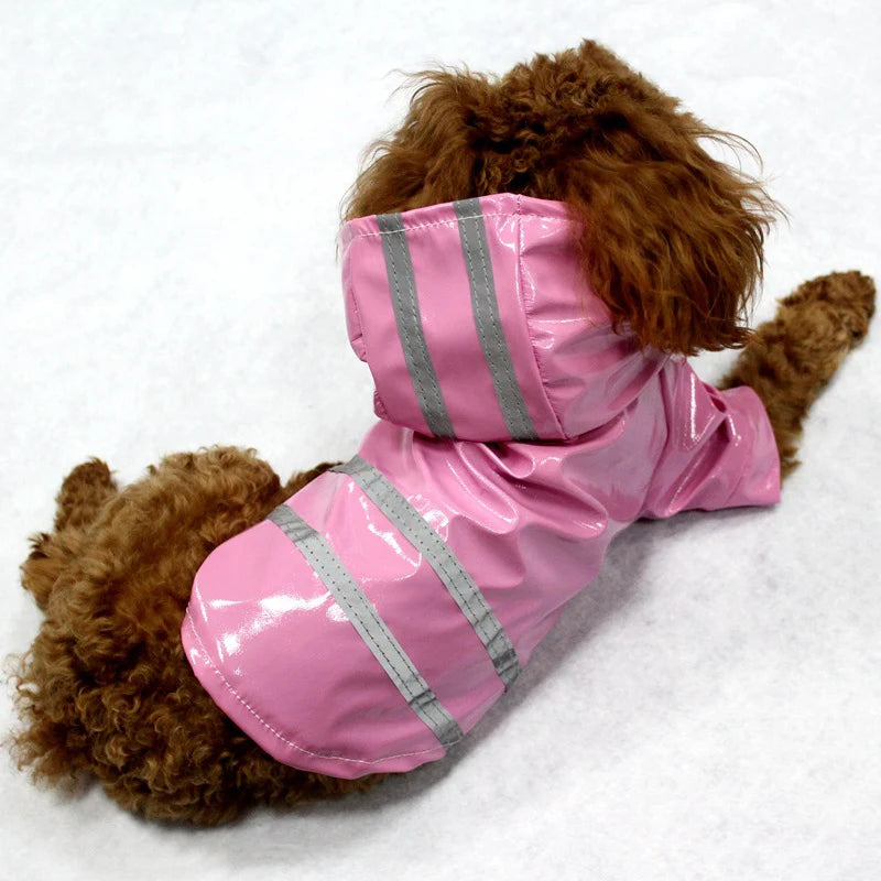 Dog Raincoat Reflective Waterproof Snowproof Pet Coat for Small Puppy Cats Raincoat Chihuahua Bulldog Pets Cape Poncho Costume