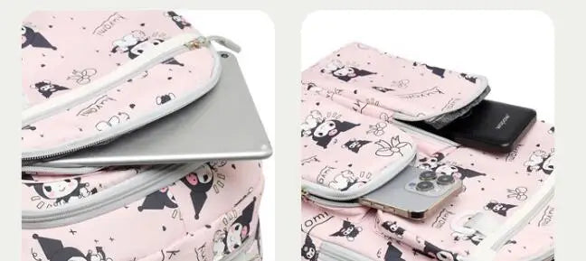 Kawaii Kuromi Backpack Junior High School Bag Student Schoolbag Anime Cartoon Shoulder Bag Girls Gift