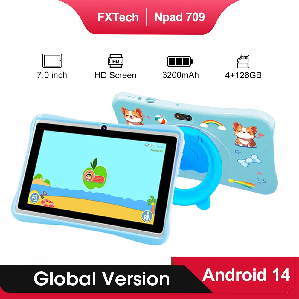 Popular Kids Tablet PC 2025 New 5G Global Version Tablet 16GB 128GB ROM 7 Inch tablet Android 14.0 Pad 4Core Tablet PC Dual Wifi