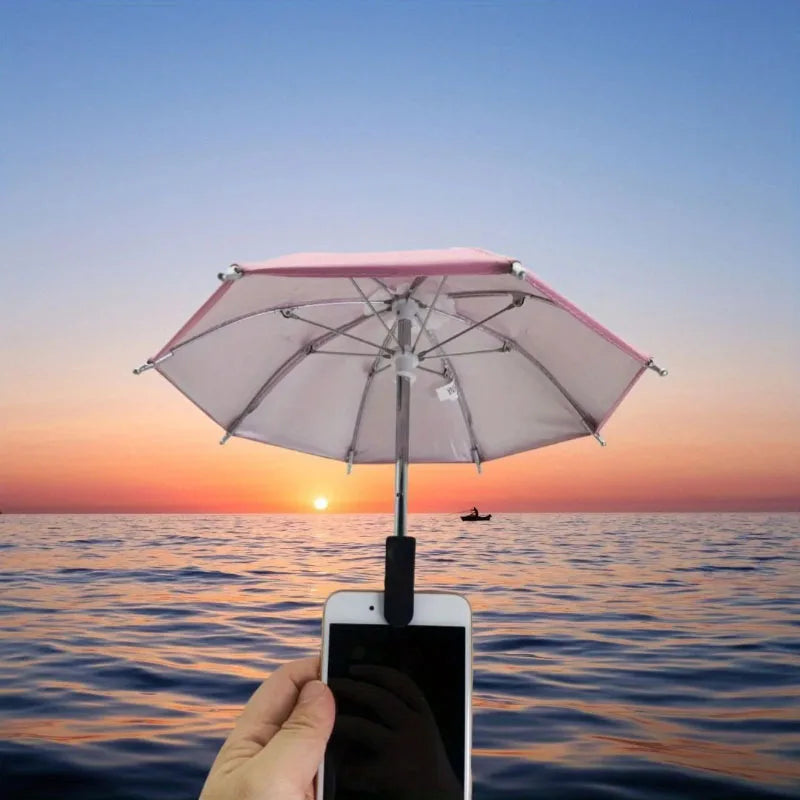 Creative Mini Umbrella Phone Stand Universal Waterproof Holder for Smartphones Portable Outdoor Rain Sun Accessory