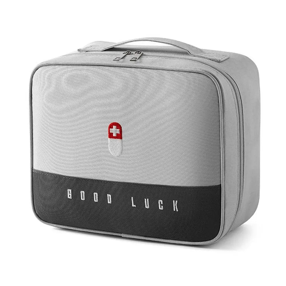 Outdoors Large-Capacity Travel Portable Medicine Case Emergency Survival Box Medicine Container Cosmetic Organizer