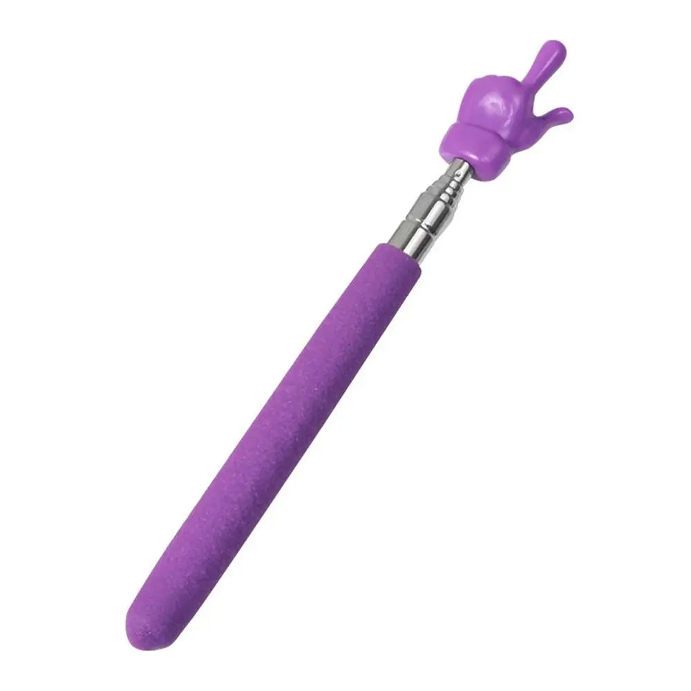 1PC Stainless Steel Teaching Tools Finger Design Whiteboard Pointer Teaching Stick Finger Reading Sticks Handheld Presenter