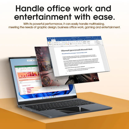 Laptop 15.6 Inch Intel N5095 Windows 10 Notebook Computer 16GB DDR4 512GB SSD 4000mAh Business Study Gaming Portable Laptop