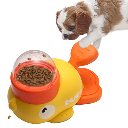 Pet Snack Feeder Dog Food Dispenser Automatic Feeder Puppy Cartoon Duck Design Used to Train Dogs Accessories Cats Cat Supplies