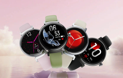 Rainbuvvy DM70 Steel Smart Watch AMLED Women Beautiful Wristwatch Supports IP68 BT Calling Sports Watch