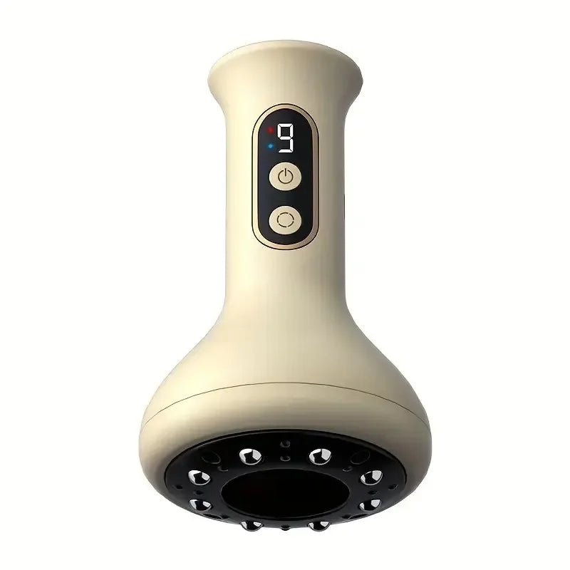 USB Rechargeable Abdominal Massager for Hot Compress and Adjustable Guasha Cupping Intensity Arm and Leg Massage Handheld