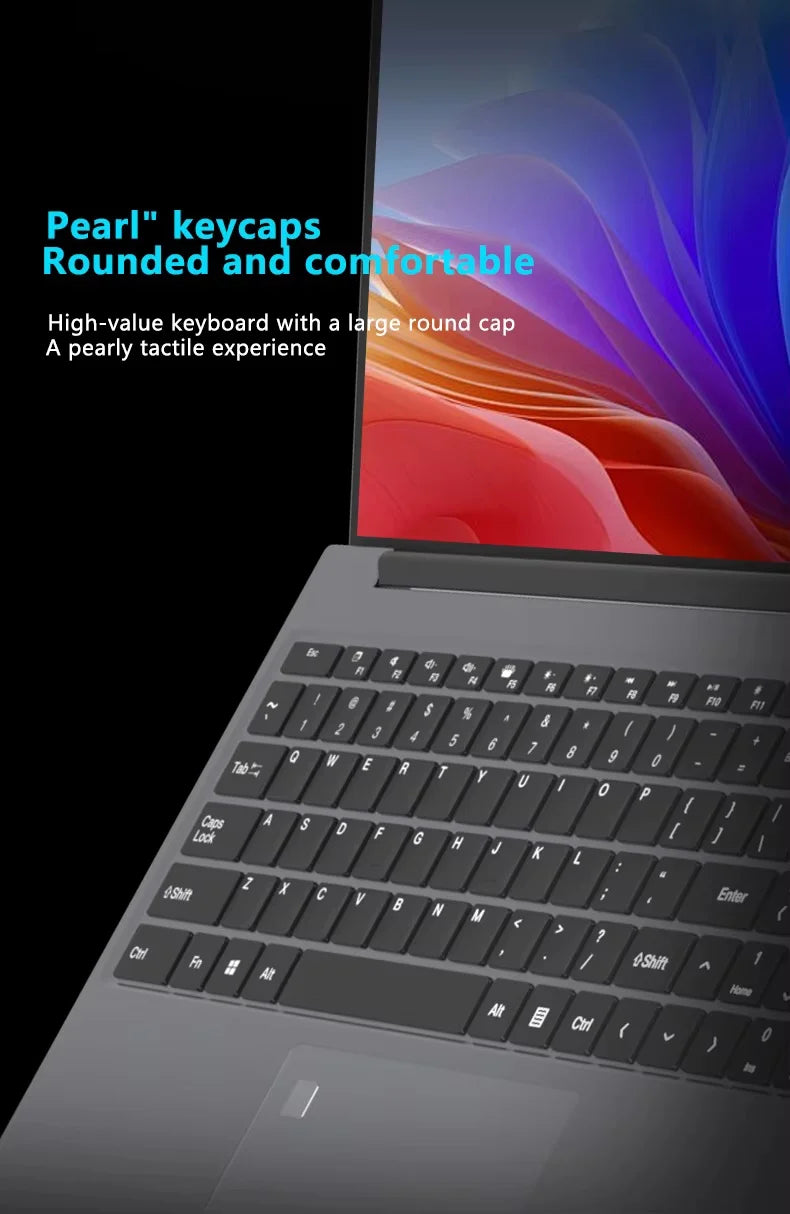 15.6" Ultra Slim Intel Core i7 6500U Laptop Computer Windows 11 16GB DDR4 1TB SSD Notebook PC Fingerprint Unlock Gaming Laptops