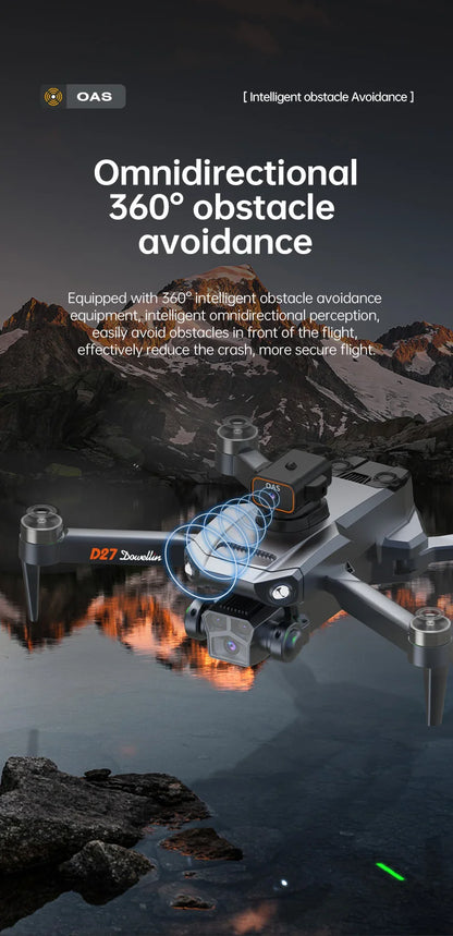 2025 New D27 Drone with Screen Remote Control Professional 8k Camera Four-Axis Aerial Photography 5G WIFI GPS FPV Dron RC 5000M