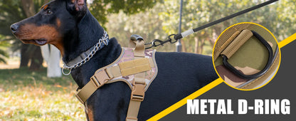 Tactical Dog Harness Pet Doberman Pinscher Pet Training Vest Dog Harness for Small Medium Large Dogs Explosion Proof