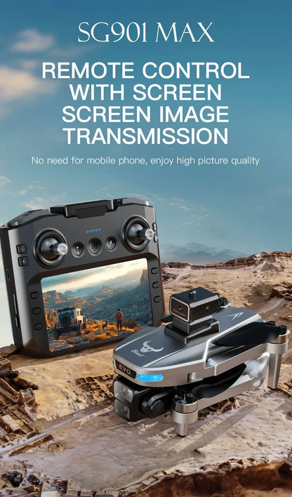 SG901MAX GPS Drone 8K Professional HD Dual Camera 5G WIFI With Screen 360°Obstacle Avoidance Brushless Foldable Quadcopter Drone
