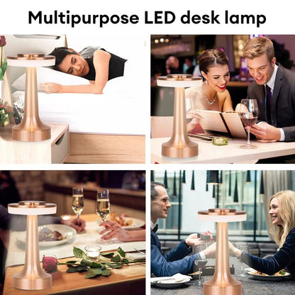 Retro Led Table Lamp Usb Rechargeable Infinitely Dimmable Night Light Camping Light Suitable For Bar Lampbedroom Ambient Light