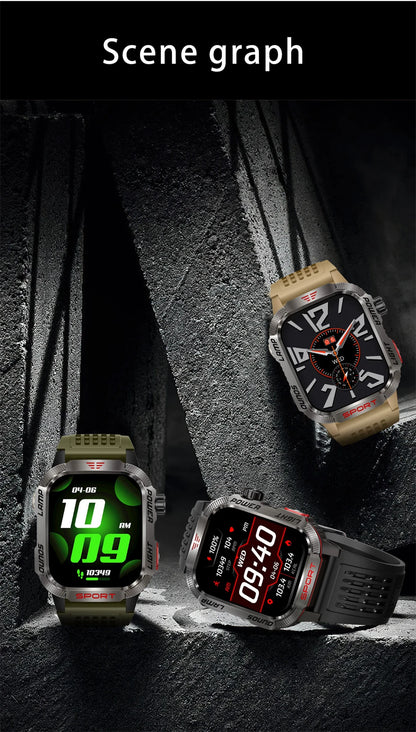 New Military GPS Smart Watch Men Flashlight Compass Waterproof 600mAh Battery Outdoor Sport Tracker Bluetooth Call Smartwatch