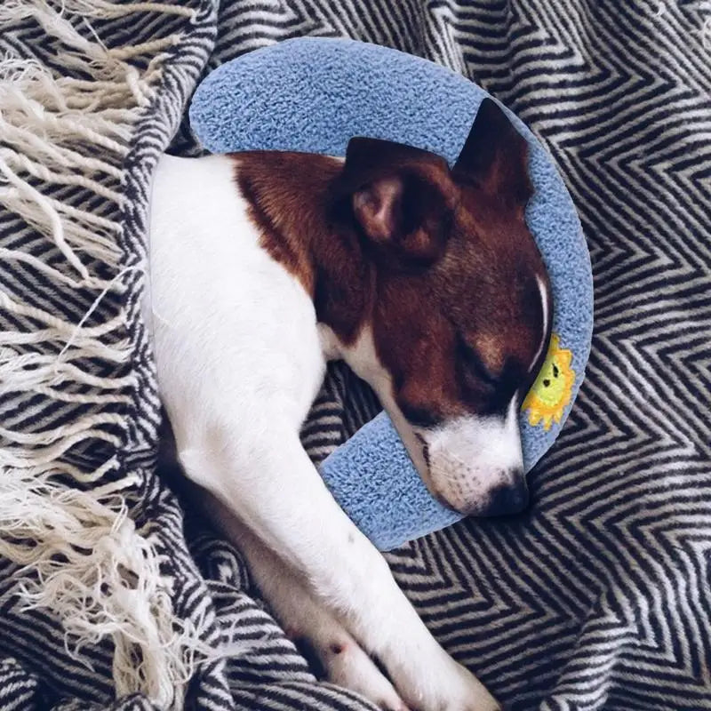 Pillows For Dogs Dog Pillow Soft Cushion Throw Pillow Half Donut Pet Calming Toy Puppy Pillow Embroidery Pattern Dog Bed Pillow