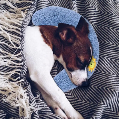 Pillows For Dogs Dog Pillow Soft Cushion Throw Pillow Half Donut Pet Calming Toy Puppy Pillow Embroidery Pattern Dog Bed Pillow