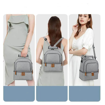 Large Capacity Hot Picnic School Food Lunch Bag Insulated Backpack Lunch Box Bags Fresh Cooler Breast Milk Fresh-keeping Handbag