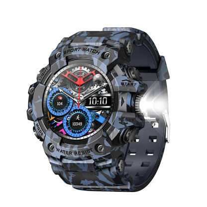 2025New Outdoor Fitness Activities Smart Watch Men Hiking Pedometer Compass LED Flashlight IP68 Waterproof Call Smartwatch