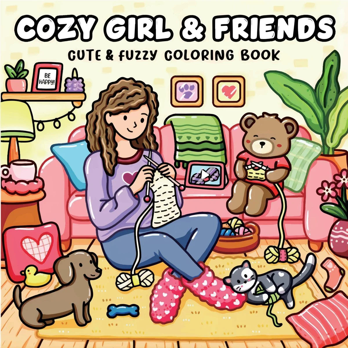 Cozy Girls Coloring Book for Adults - Bold & Easy Friendship Patterns, Relaxation Gift for Women (Birthday/Party/Girls Night)