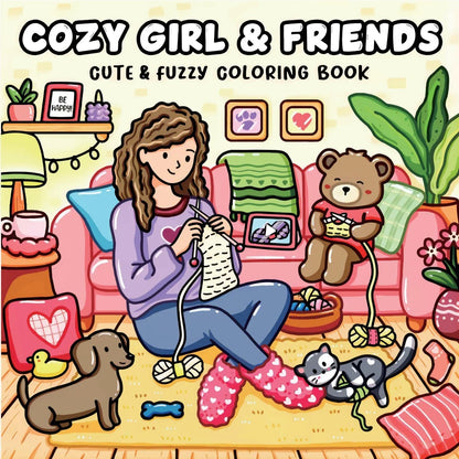 Cozy Girls Coloring Book for Adults - Bold & Easy Friendship Patterns, Relaxation Gift for Women (Birthday/Party/Girls Night)