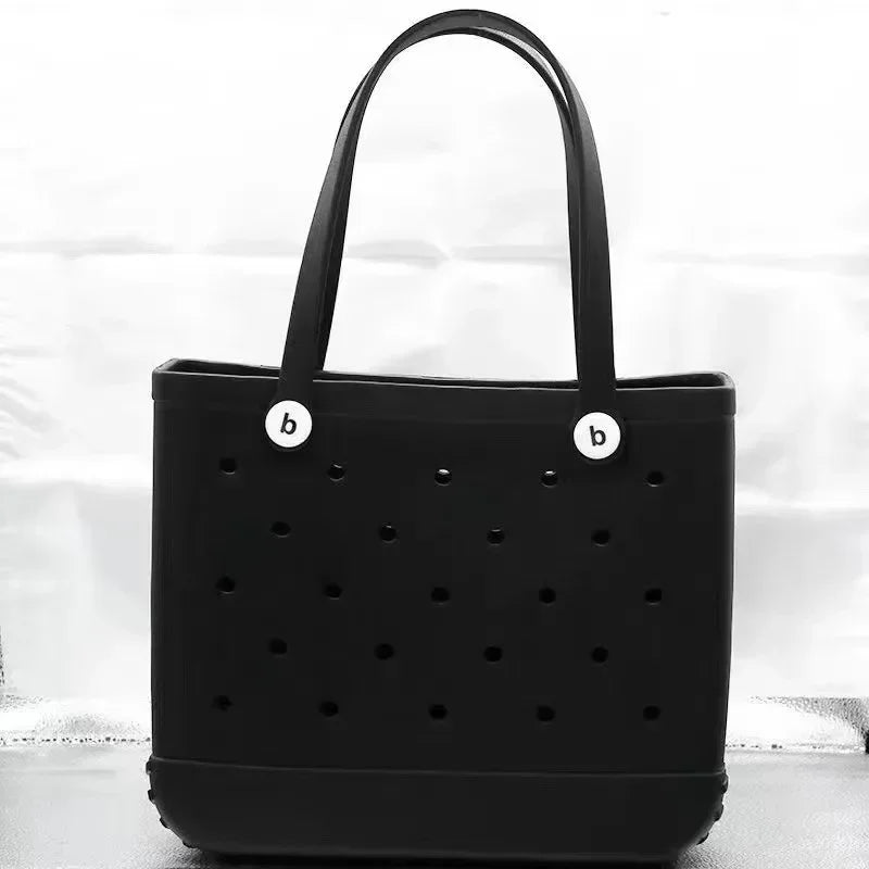 Fashion Beach Bogg Bag Rubber Waterproof Basket Large Capacity Summer Storage Shoulder Handbag Travel Women Tote Shopping Bags