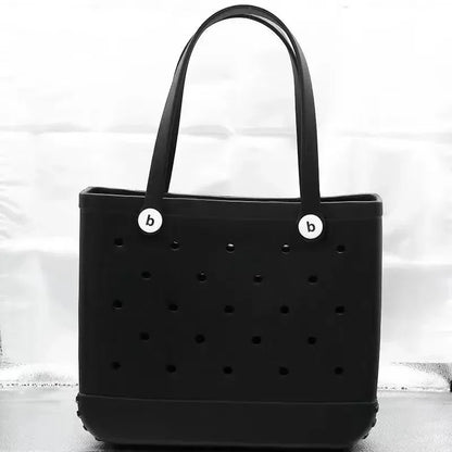 Fashion Beach Bogg Bag Rubber Waterproof Basket Large Capacity Summer Storage Shoulder Handbag Travel Women Tote Shopping Bags