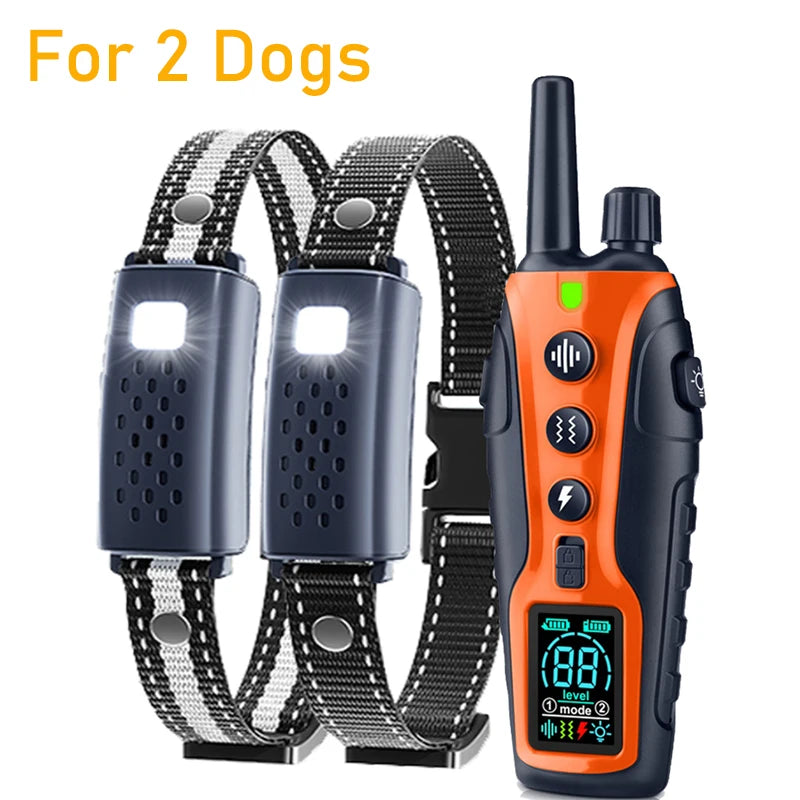 3280Ft Electric Dog Training Collar Remote Control Waterproof Pet BehaviorFor 5-120lbs Puppy With  Vibration Shock