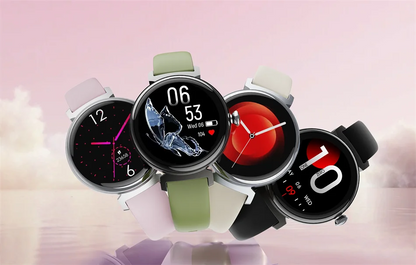 Bluetooth Call Smart Watch Screen Always Display 1.04 inch AMOLED Screen Fashion Ladies Smartwatch Metal Body Small Screen Watch