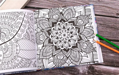 Mandala Painting Adult Stress Reduction Therapy Psychological Decompression Coloring Book Graffiti Painting Hardcover Art Book