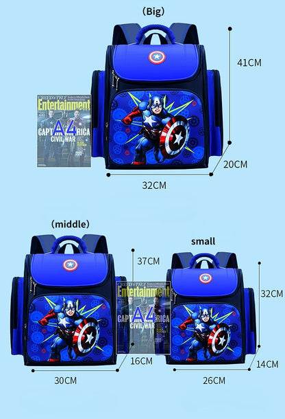 Marvels Avengers Anime Backpack Child Cartoon Spider-man Captains America Backpacks Kindergarten Elementary School Students Bag