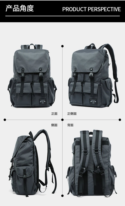 Fashion Waterproof Large Capacity Drawstring Backpack for Men Oxford Durable Travel College Student Laptop School Bag Bookbag