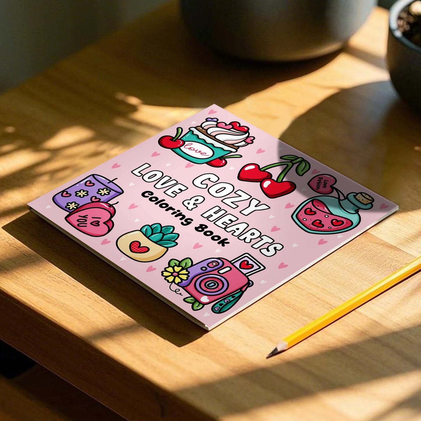 Cozy Love Hearts Coloring Book Educational Relaxation Gift Graffiti Painting Book Doodles Book Adult Relaxation Activities