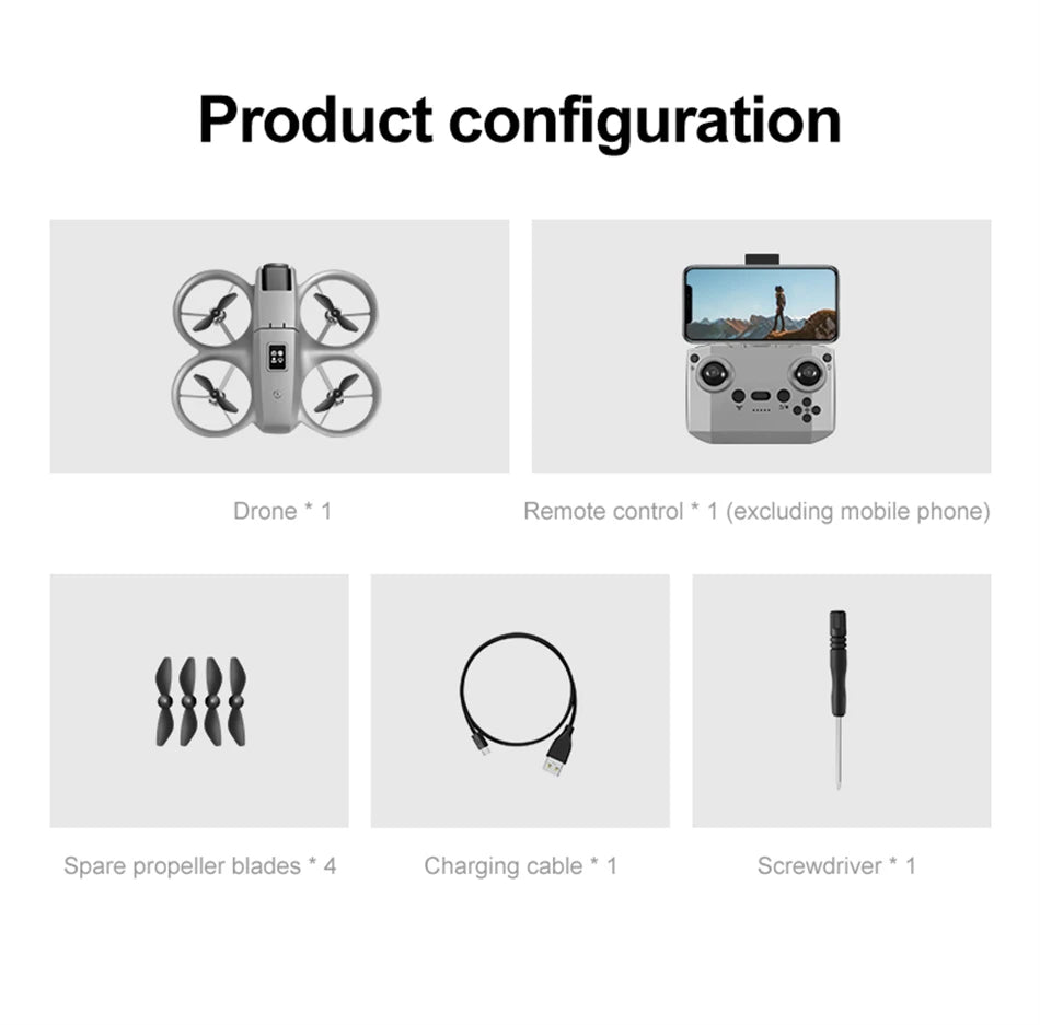 Drones GT3 MINI GPS 8K Professional HD 180° Dual Cameras WIFI Brushless Motors Obstacle Avoidance FPV Foldable Quadcopter Toys