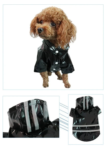 Small Dog Raincoat Reflective Waterproof Windproof Pet Dog Coat Puppy Cats Raincoat Chihuahua Bulldog Pets Cape Poncho Clothes