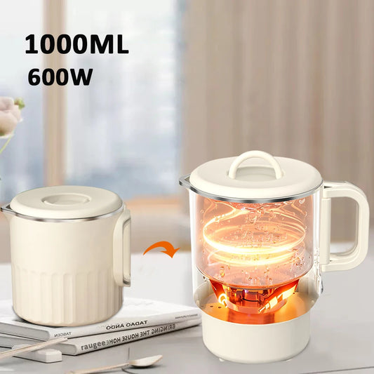 Electric Foldable Kettle 1000ML 600W Stainless Steel Water Kettle For Travel Camping Electric Coffee Tea Boiler Egg Kettle