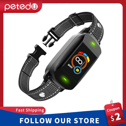 Automatic Anti Bark Collar Dog Training Bark Stopper with 5 Adjustable Sensitivity Beep Vibration Shock Collar IP67 Waterproof