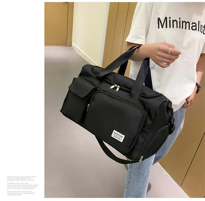 Carry On Travel Bag Large Capacity Gym Bag Weekender Overnight Duffle Bags With Shoe Compartment Sports Fitness Bags for Women