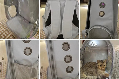 Travel Transparent Pet Cat Handbag Outdoor Portable Cat Backpack Puppy Breathable Handbag Take-Out Pet Supplies