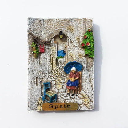 Europe Spain 3D Refrigerator Magnet Tourist Souvenirs Stickers,Home & Kitchen Decoration Fridge Magnet Message Sticker