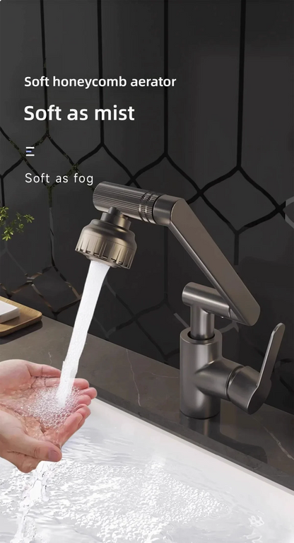 Dual Mode Universal Rotating Faucet Robotic Arm Wash Basin Kitchen Bathroom Hot and Cold Household Basin Wash Basin Sink