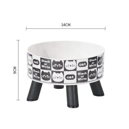 Pet Bowl Anti-knock Non-slip Four-corner Large Capacity Dog Rice Bowl Anti-cervical Cat Pet Single