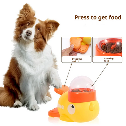 Dog food Feeder Cartoon Duck Design Pet Snack Puzzle Feeder Anti-Slip Puppy Automatic Dog Cat Food Dispenser Toy