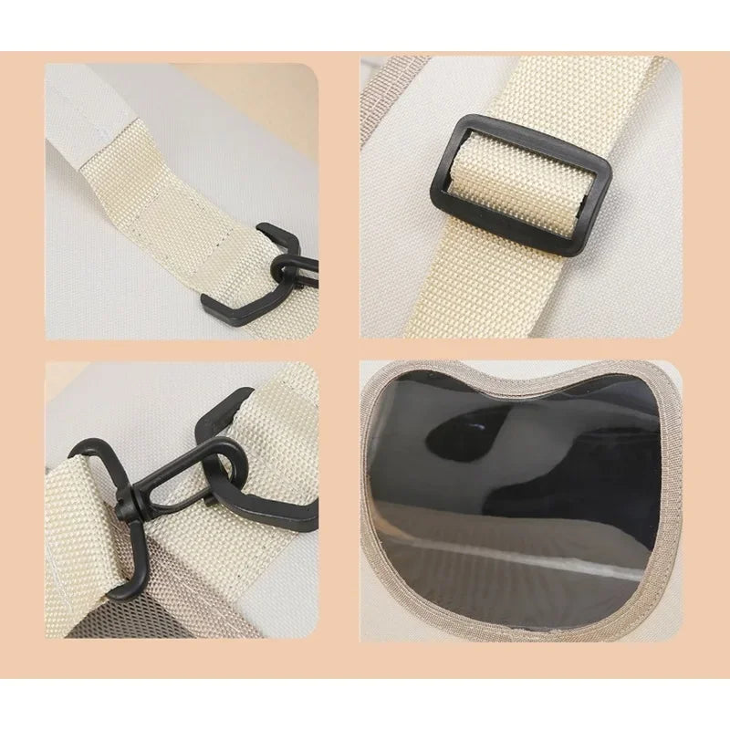 Pet Cat Bag Portable Dog Tote Bag Breathable Dog Backpack Carrier Small Dog Foldable Cat Carrier Large Space Travel TransportBag