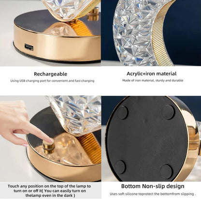 Star Moon Desk Lamp LED Decorative Lighting Night Light USB Rechargeable Bedside Atmosphere Light Moon Star Night Light