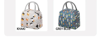 Cartoon Cute Portable Tote Lunch Box Bento Box Animal Pattern Lunch Bag Insulated Food Bag Lunch Box Bag Picnic Bag