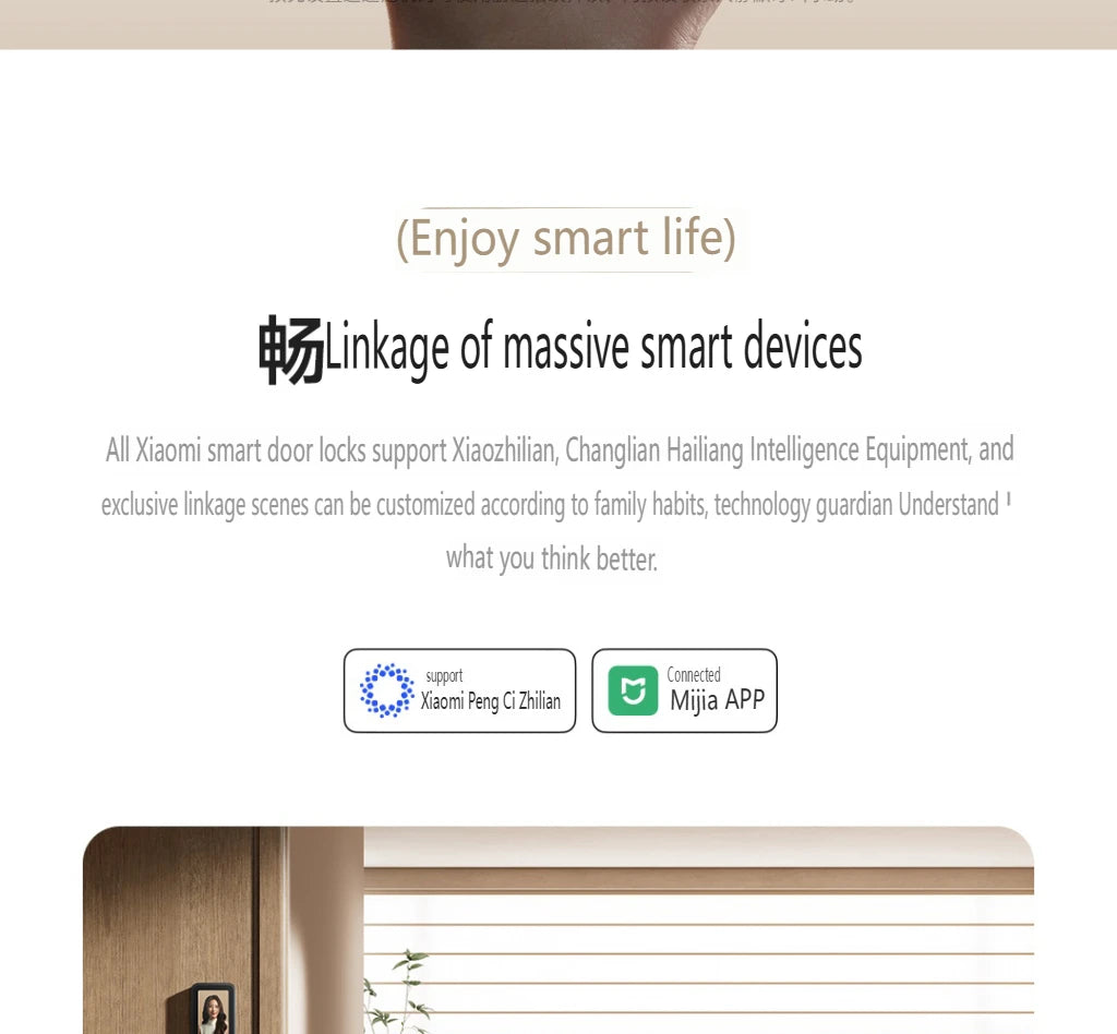 2025 Xiaomi Smart Door Lock 2 Cat Eye Visual Screen Fingerprint Bluetooth NFC Unlock For MiHome Push-pull Lock With Camera