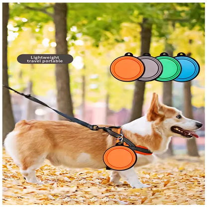 Pet Folding Silicone Bowl Collapsible Dog Food Bowl Water Large Outdoor Pet Travel Bowl Portable Puppy Food Container Feeder