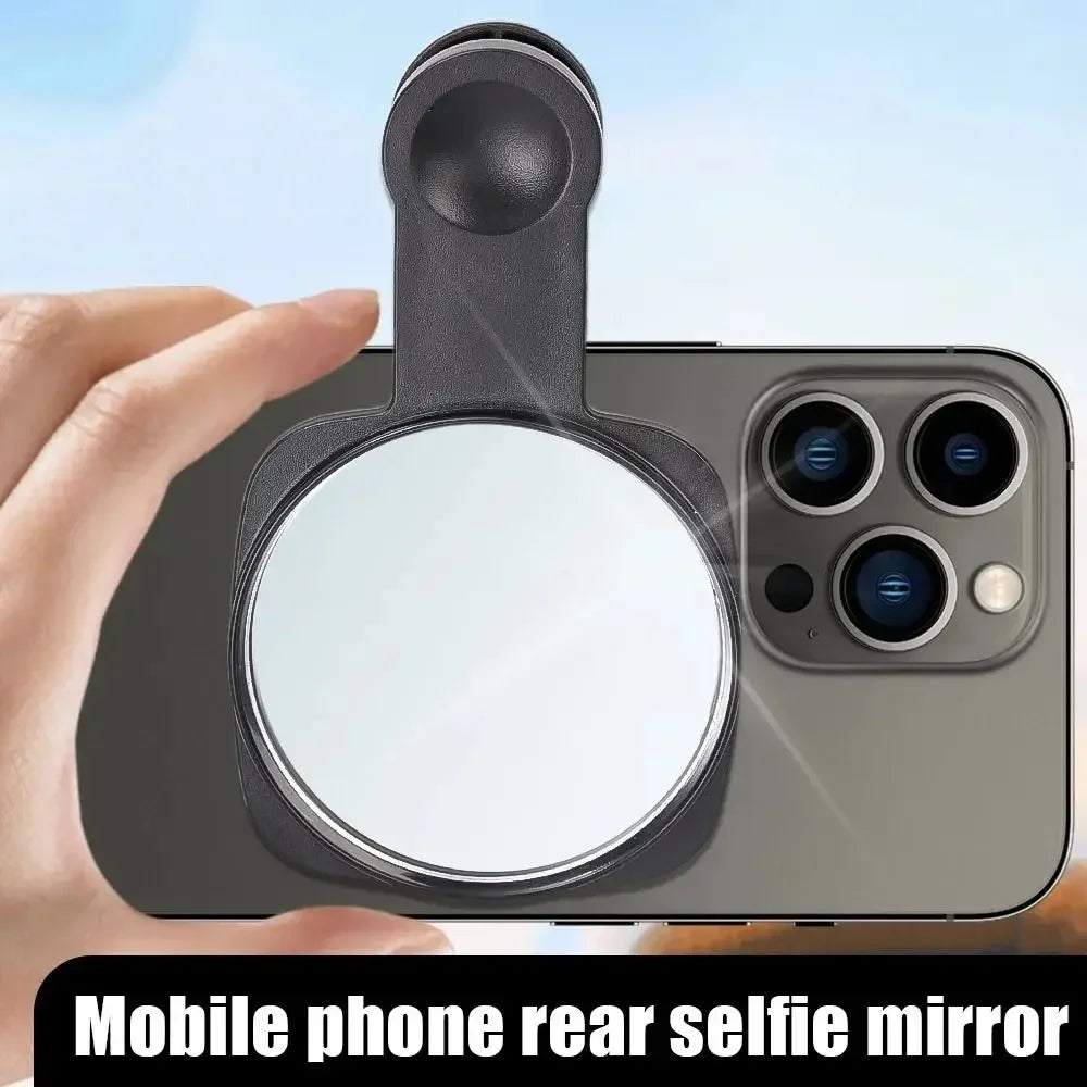 Smartphone Camera Mirror Reflection Clip Kit Portable Mobile Phone Camera Mirror Clip With Storage Bag Phone Rear Selfie Mirror