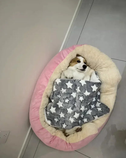 Soft Warm Dog Bed Pets Basket Cat House Sofa for Medium Large Dog Sofa Bed Cushion Dog Bed House Pet Supplies Accessories2025new