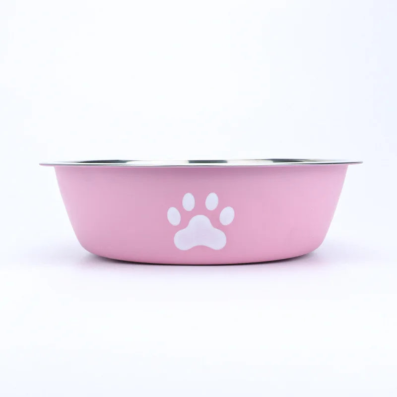 Dog bowl new pet bowl large capacity dog food bowl stainless steel anti-overturning household dog bowl pet supplies