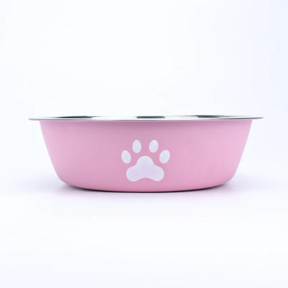 Dog bowl new pet bowl large capacity dog food bowl stainless steel anti-overturning household dog bowl pet supplies