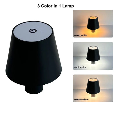 Nordic LED Table Lamp Rechargeable Touch Dimmable Desk Lamp bedroom decoration Home Dining Room Coffee Shop Simple Room Decor